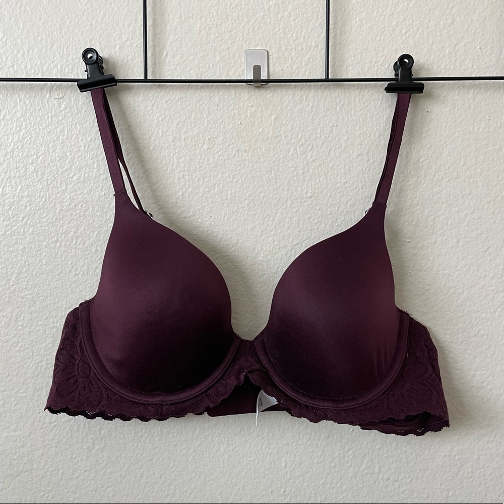 NWOT Aerie lace deep burgundy bra 34B